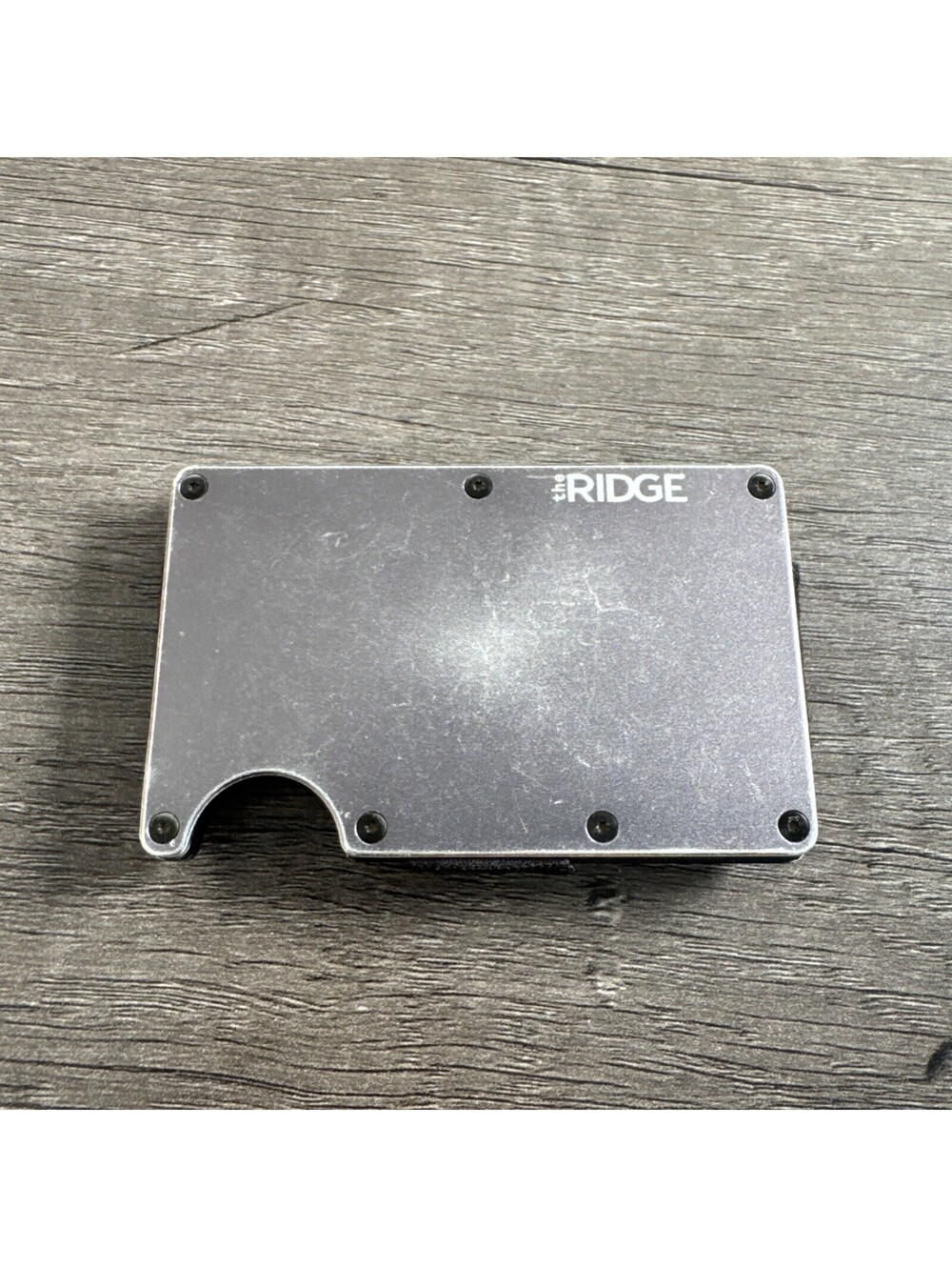 Ridge Wallet with Money Clip for Men Gray Silver